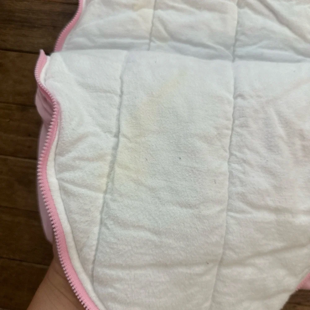 Vintage OshKosh Rare Girls Snowsuit Pink Teddy Bear Hooded Insulated Size 0/9M